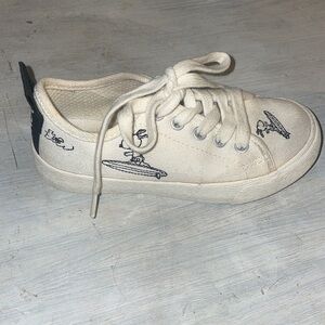 ZARA blakc white kids Peanut Snoopy Shoes26/27